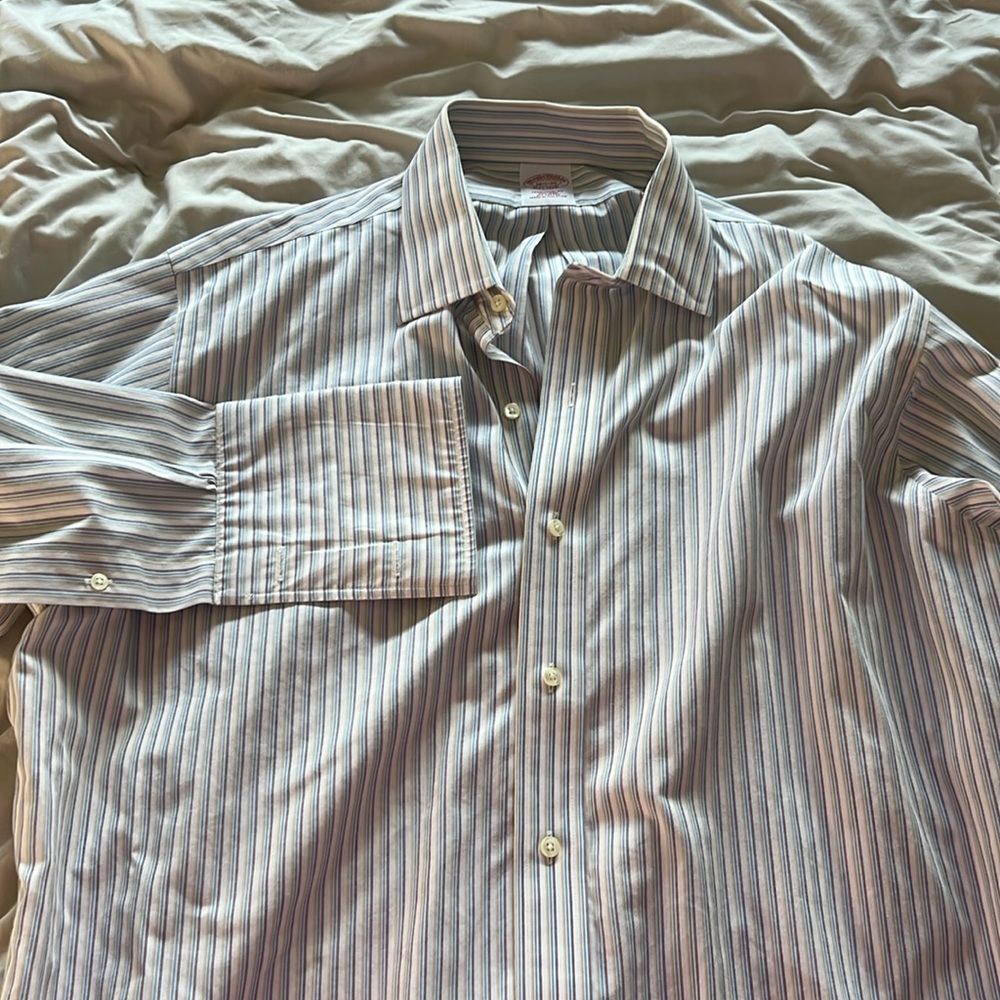 Brooks Brothers Traditional Fit French Cuff 16 1/2-35 Dress Shirt